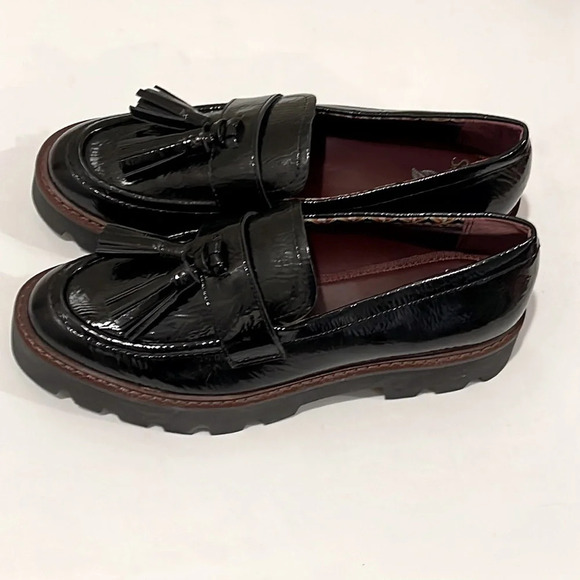 Sarto Black Platform Loafers size 7.5M - Picture 5 of 7